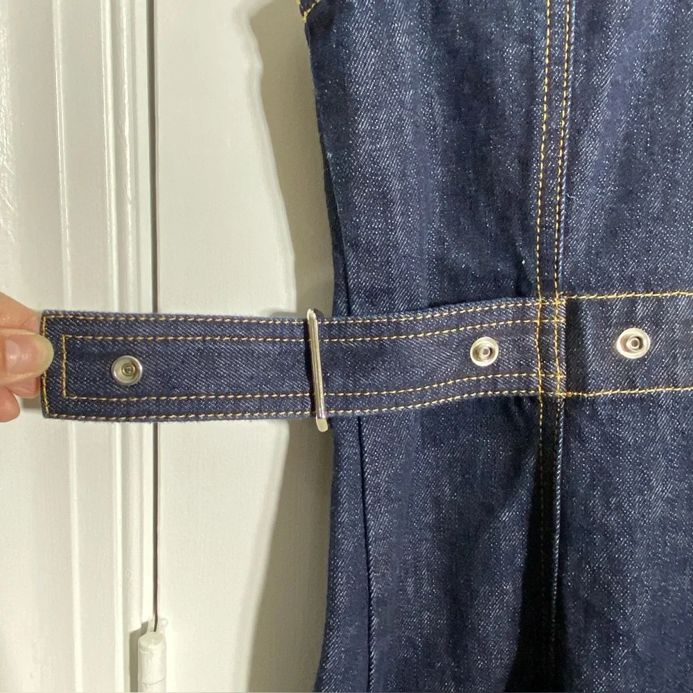 Givenchy LADIES’ SLEEVELESS DENIM ZIP DRESS 8W21JB5Z1A EU 44 US 12/14 NWOT Italy - Picture 12 of 15